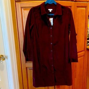 JJill new with tags corduroy button from shirt dress MP